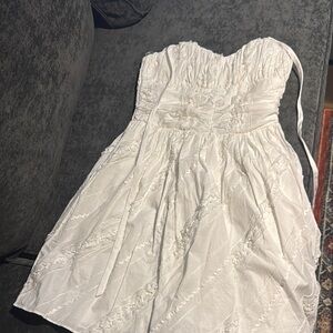 Guess Strapless White Dress